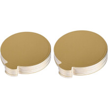 200 supports à gâteaux ronds dorés en papier pour mousse