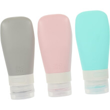 3er-Set tragbare Silikon-Quetschflaschen für Lotionen, ideal für Reisen, zur Aufbewahrung von Lotionen und zum Dosieren von Shampoo.