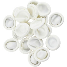 Witte rubberen wegwerp beschermhoesjes voor de vingertoppen