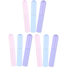 Ensemble de 9 embouts de pinceaux à lèvres portables en silicone pour estomper le rouge à lèvres. Pinceaux à lèvres souples en silicone.