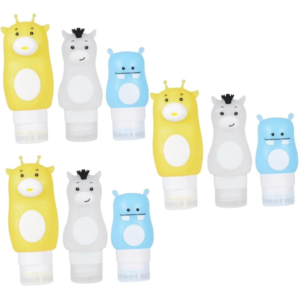 Hkhbjs 9Pcs Refillable Silicone Sauce Bottles Small Cosmetic Sub Bottles For Travel