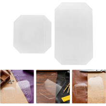 4-teiliges Acryl-Nählineal-Set mit Schablonen für Quadrate (2,5 x 2,5 Zoll) und Rechtecke (5 x 2,5 Zoll).