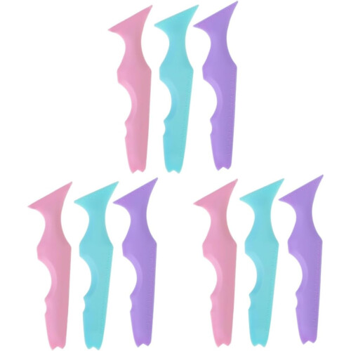 9pcs Silicone Eyeliner Stencils Reusable Makeup Tool Eyeliner Applicator Tool