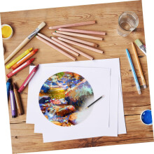 50 Stück runde weiße Kartonpapiere 36 cm DIY-Malkarton