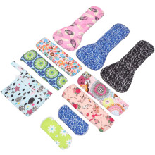 Washable Bamboo Menstrual Pads 10pcs Set with Storage Bag – Reusable Sanitary Towels