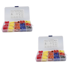 204-teiliges Set elektrischer Kabelverbinder, Schraubklemmen, Federeinsätze, Muttern und Kappen für Kfz-Verkabelung
