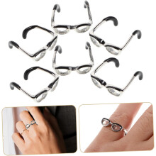 12 Mini-Brillenringe, süße offene Brillenringe für Damen im Vintage-Stil