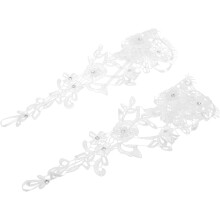 8er-Pack Spitzenfingerhandschuhe, Brautaccessoires für die Hochzeit, Dekoration für Brautkleidung