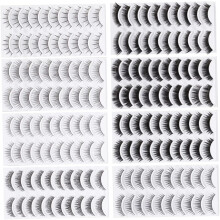 80 Paar Wimpernstreifen, künstliche Wimpern für einen natürlichen Look, vielseitige Stylingmöglichkeiten für Damen