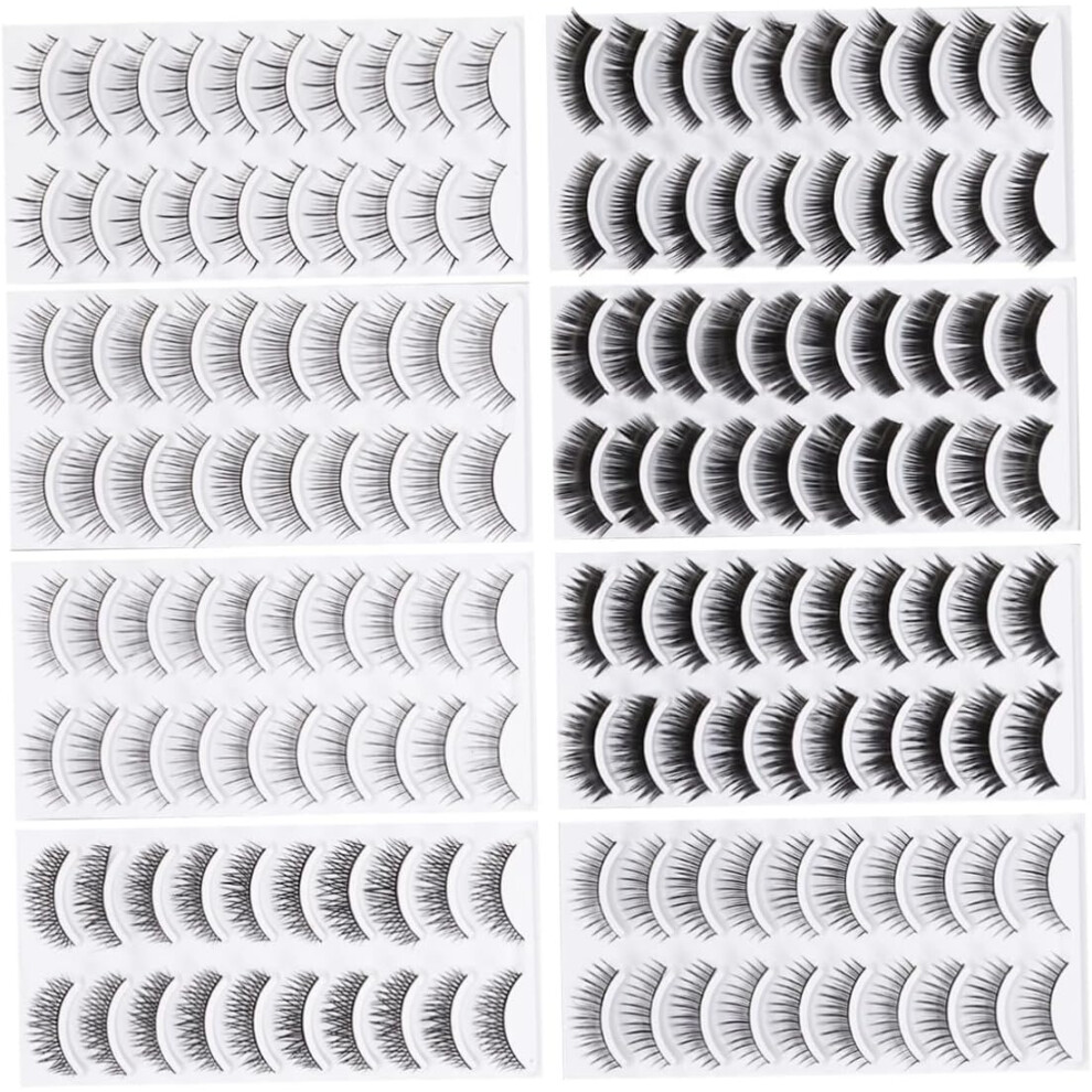 Hkhbjs 80Pairs Full Lash Strip Extensions False Eyelashes Natural Look Makeup Eyelash Extensions For Women Versatile Styles