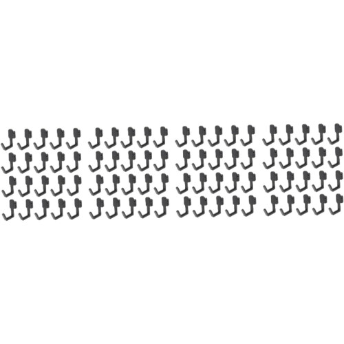 80pcs Peg Board Hook Plastic Display Hook Shelf Hanger Supplies J Shape