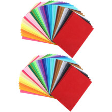 80 Stück Filzstoffbögen, vorgeschnittene Bastelbögen zum Nähen, Heimwerken, Patchworken, Scrapbooking und für Schulprojekte