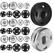 80-teiliges Set aus Metall-Druckknöpfen zum Annähen, unsichtbare runde Druckknöpfe