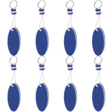 8-teiliges Set ovaler, schwimmender Schlüsselanhänger aus EVA-Schaumstoff für Boote, Kajaks, Angeln und Wassersport.