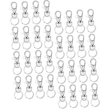 160-teiliges Set drehbarer Metall-Karabinerhaken, Schlüsselringe mit Federclips, vielseitige drehbare Schlüsselanhänger-Accessoires