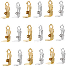 80-teiliges Set Ohrclip-Zubehör, glatte Froschohrringe, Clip-Ohrbasis, DIY-Schmuckzubehör