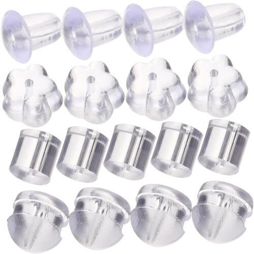 800pcs Earring Backs Silicone Earring Backs Replacements for Studs and Hooks Soft Safety Pads