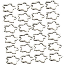 80-teiliges Set mit Metall-Schlüsselanhänger-Zubehör, flachen Schlüsselringen und Designvorlagen zum Selbermachen