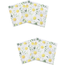80 Stück Servietten mit Gänseblümchenmuster für Partys, Hochzeiten, DIY-Servietten für Osterthemen