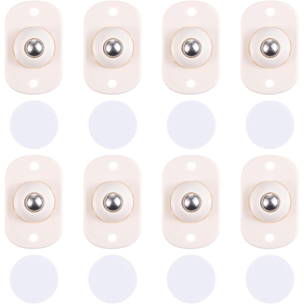8Pcs Self-Adhesive Sticky Box Casters For Storage Boxes And Trash Cans, Plastic Material 8686962020069