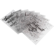 Ensemble de 8 tampons en silicone pour scrapbooking et loisirs créatifs, gabarits de dessin