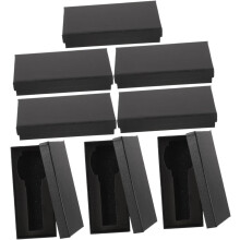 8-delige elegante papieren horlogedoos met sponsvoering, sieradenorganizer, zwart