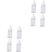 8 stk. tomme flasker med dropper i glass, underflaske for essensiell olje, kosmetikk, glassdråper