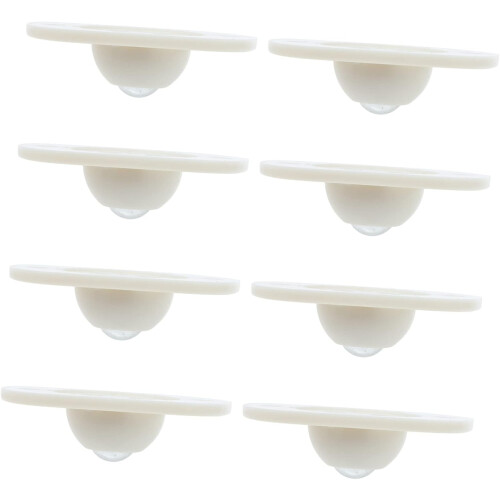 8pcs Adhesive Box Pulleys for Storage Case Caster Self-Adhesive Wheel