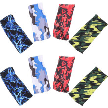 8-teiliges Sport-Schweißband-Set für Erwachsene – Sportliche Stirnbänder im Camouflage-Design für Jungen