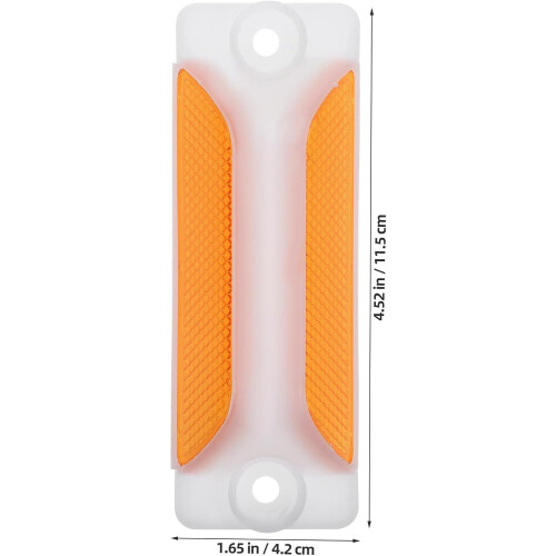 2pcs Reflective Driveway Markers 11.5x40mm Rectangular Road Delineators Double Yellow Warning Signs 1