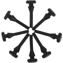 Pieds de rechange polyvalents en silicone noir (lot de 8)