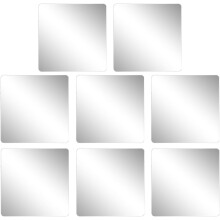 8pcs Self-Adhesive Acrylic Mirror Tiles Wall Stickers Square Cuttable Flexible Mirrors