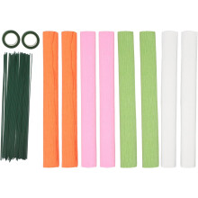 Krepppapier-Verpackungsset für Blumensträuße, Verpackungsmaterial, strukturierte Packbögen