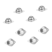 8 Stück Kugellager-Rolleneinheiten aus Nylon und Kohlenstoffstahl, Universal-Tischrollen