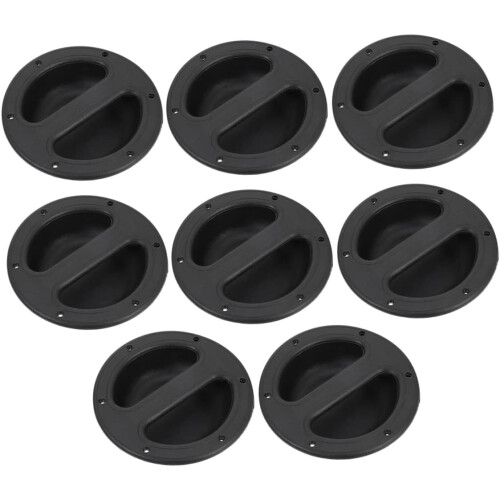 8pcs Audio Speaker Handles Round Abs Cabinet Handle Black 146x38mm
