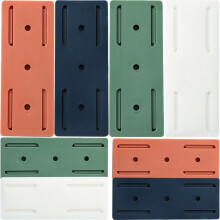 8er-Pack Steckdosenleistenhalter zur Wandmontage, schlichtes Design, selbstklebender Kunststoff, hohe Tragfähigkeit, Aufbewahrungsregal