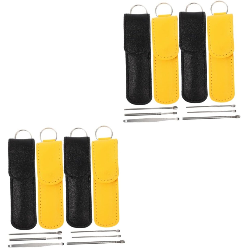 Hkhbjs 8Sets Metal Ear Wax Picker Set Practical Household Earwax Cleaning Tool Set