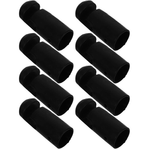 8Pcs Black Trampoline Pole Caps Plastic Rod Covers Trampoline Safety Protective Covers