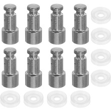 Lot de 8 soupapes de rechange pour autocuiseur, en acier inoxydable et caoutchouc.