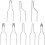 8pcs Metal Wood Burning Tool Replacement Tips for Fine and Large Scale Rendering, Silver Wire Tips Compatible 1