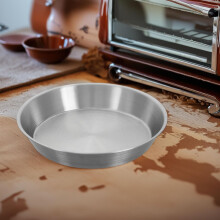 Ronde snackkast voor huisdieren, antiaanbaklaag, antislip, roestvrijstalen ronde bakplaat, grote koekjesplaat
