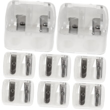 Taille-crayons portable à double trou (lot de 8) pour eyeliner et crayon à lèvres