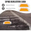 2pcs Reflective Driveway Markers 11.5x40mm Rectangular Road Delineators Double Yellow Warning Signs 4