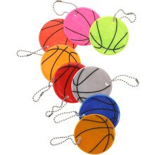 8er-Pack reflektierende Basketball-Anhänger, Sicherheits-Schlüsselanhänger, gut sichtbares Fahrradzubehör für Jacken, Taschen und Rucksäcke