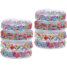 8 Rollen à 50 cm selbstklebendes Strassband-Set mit Blumen-, Punkt-, Sonnenblumen- und Diamantmuster