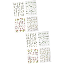 8 Sheets Embossed Nail Art Stickers Nail Stickers for Decals for Party Floral Design