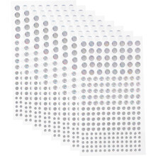 8 feuilles de strass acryliques pour le visage, Ă utiliser pour le maquillage DIY et les festivals