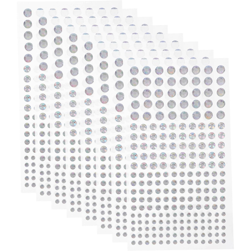 Hkhbjs 8 Sheets Acrylic Face Gems Rhinestones Stickers For Diy Makeup And Festival Use