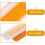 2pcs Reflective Driveway Markers 11.5x40mm Rectangular Road Delineators Double Yellow Warning Signs 7