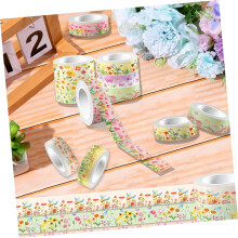 Washi-Tape-Bastelideen mit Frühlingsblumen für Scrapbooking, DIY-Journaling